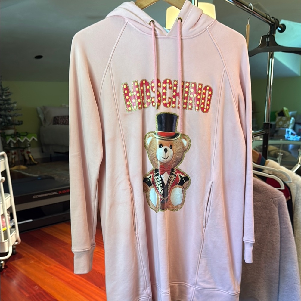 Moschino Pink Bear Graphic Men's Sweater